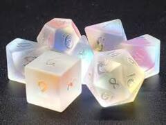 OSD 7 Piece DnD RPG Gemstone Set: Frosted Prismatic Dreams